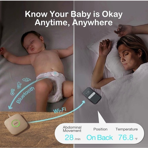 Sense-U Smart Baby Movement Monitor 3 - Tracks Baby's Abdominal Movement, Sleep - Picture 13 of 14